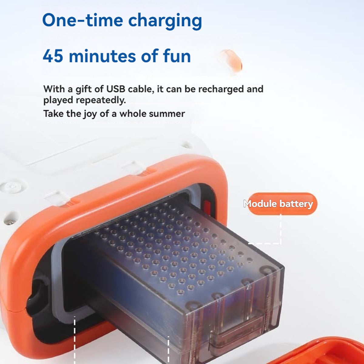 Electric Water Gun Orange & White