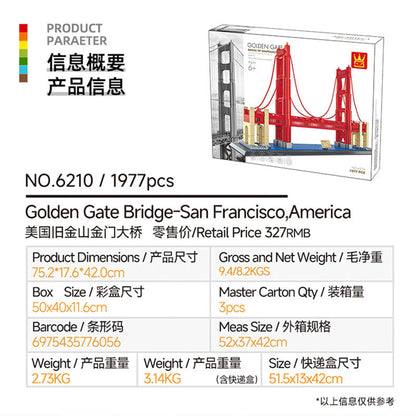 Wange Golden Gate Bridge 1977 Piece Building Block Set