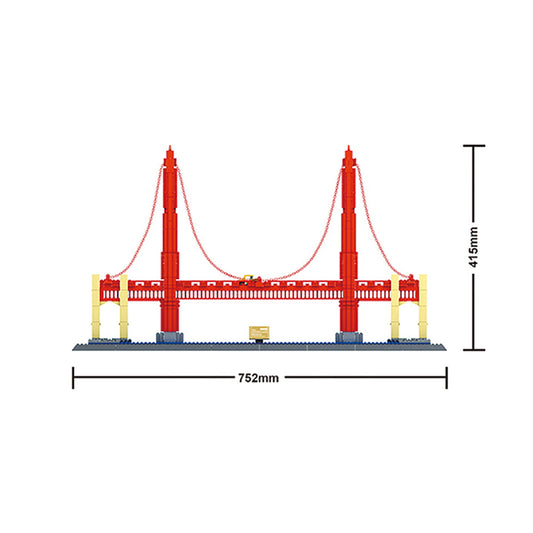 Wange Golden Gate Bridge 1977 Piece Building Block Set