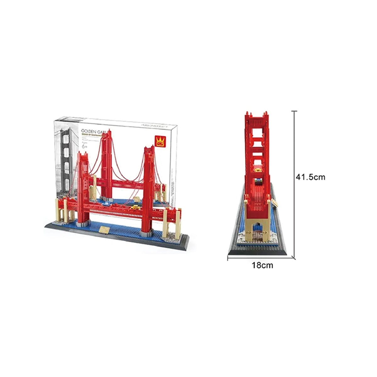 Wange Golden Gate Bridge 1977 Piece Building Block Set
