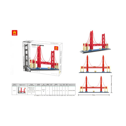 Wange Golden Gate Bridge 1977 Piece Building Block Set
