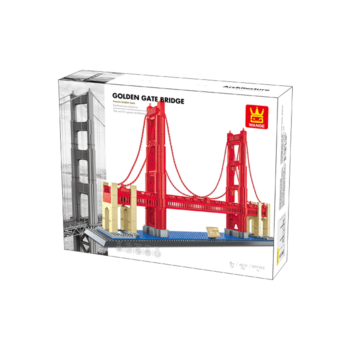 Wange Golden Gate Bridge 1977 Piece Building Block Set