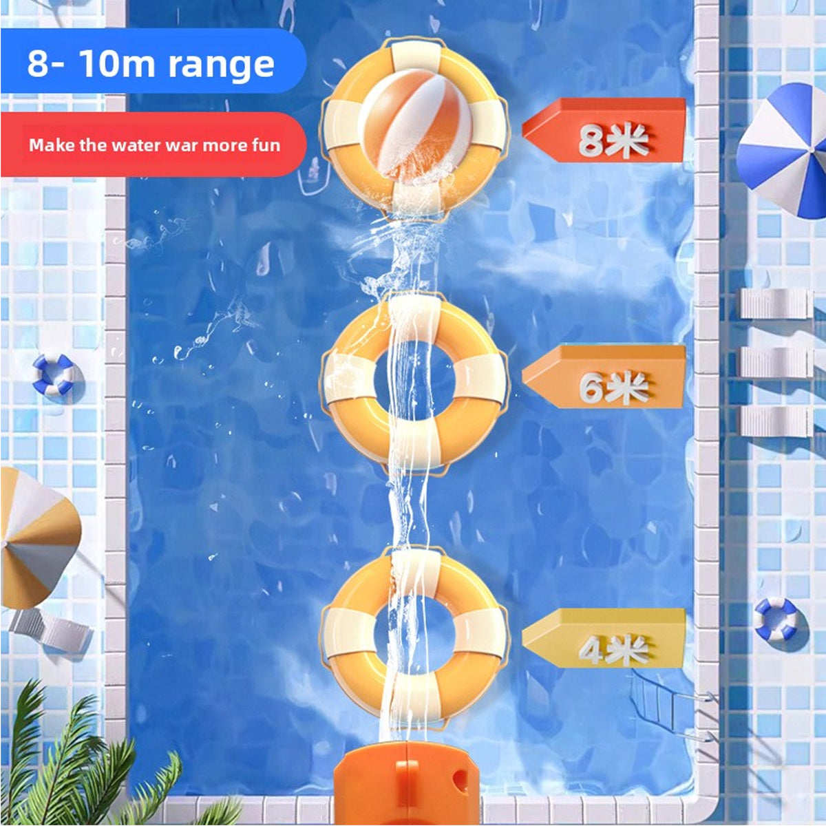 Electric Water Gun Blue & Orange